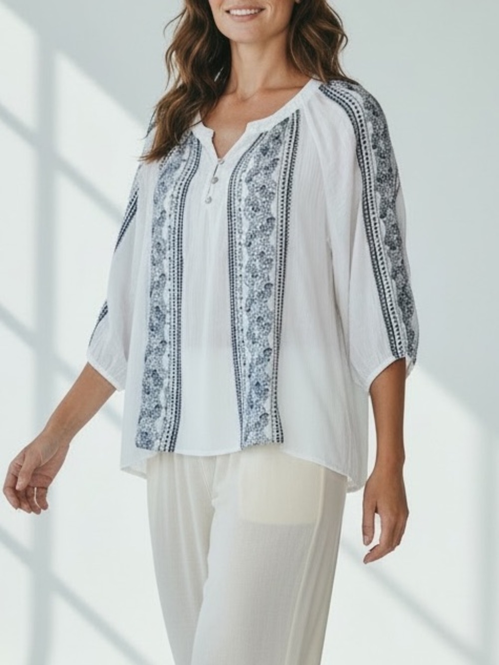 Sara Michelle women’s top 3/4 sleeves size PM